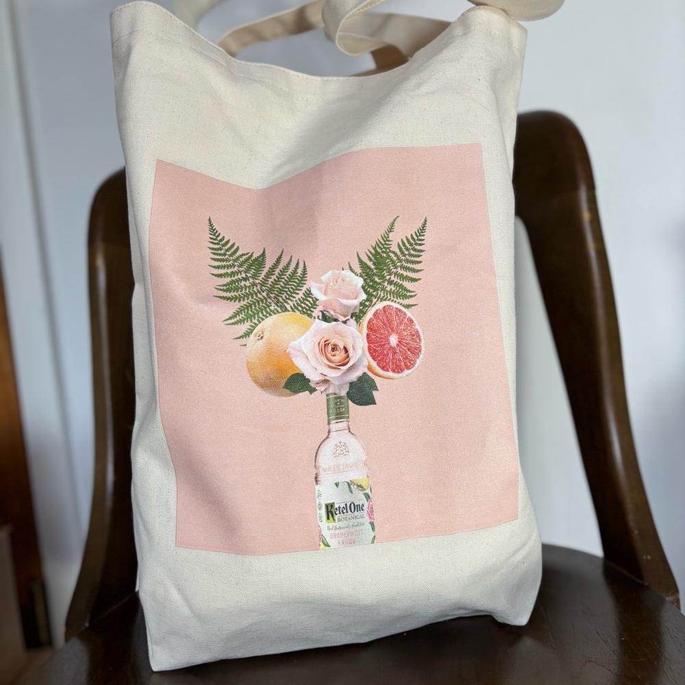 NWOT Oversized Ketel One Floral Tote